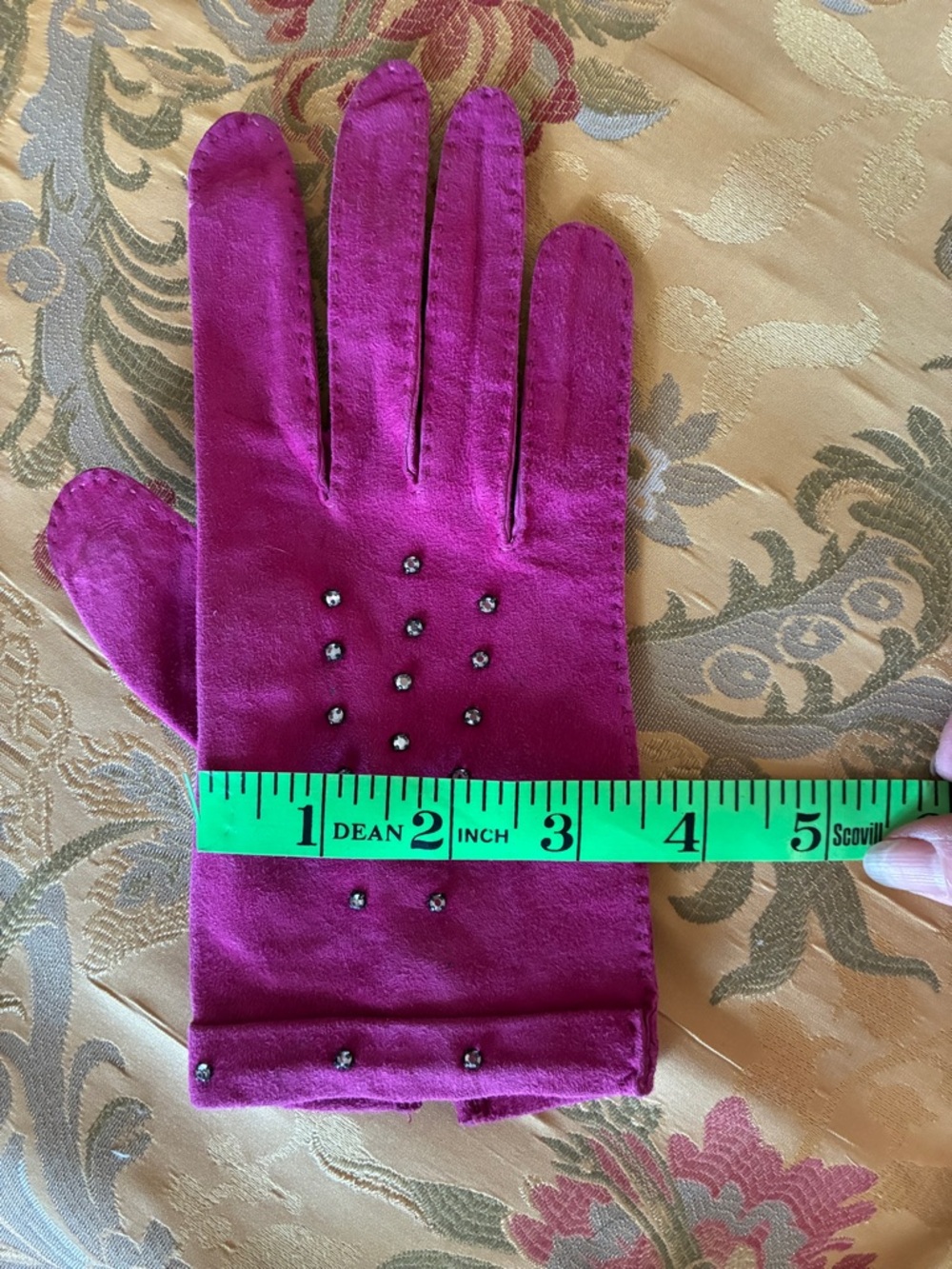Escada Women’s Suede Studded Gloves - Picture 5 of 5